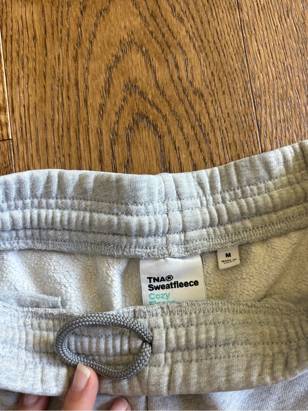 TNA Cozy Sweatfleece Sweatpants in Light Gray